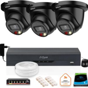 ZESTAW 3 Kamery IP Dahua 5mpx IPC-HDW2549TM-S-IL-0280B-BLACK + DYSK 1TB