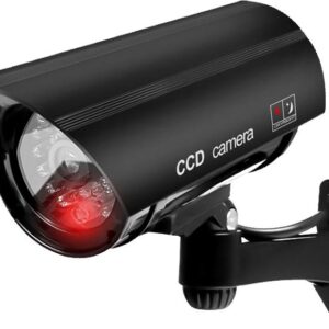 Atrapa kamery tubowej czarna LED AT-1B-B