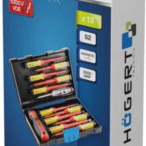 Hoegert HT1S997 Wkrętaki - zestaw 13 szt, izolowane 1000V
