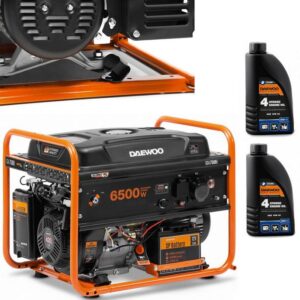 ZESTAW AGREGAT PRĄDOTWÓRCZY DAEWOO GDA 7500E 6.5kW + 2x GENERATOR OIL SAE 10W-30 DWO 600