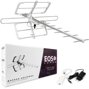 Antena DVB-T/T2 Spacetronik EOS L Combo White (aktywna)