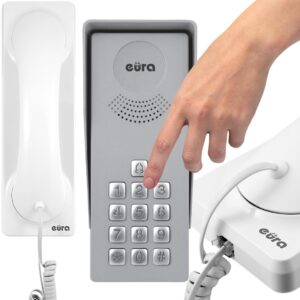 DOMOFON ''EURA'' ADP-36A3 ''INGRESSO BIANCO'' - 1-rodzinny, kaseta zewnętrzna z szyfratorem