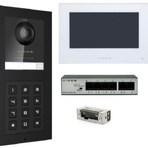 ZESTAW WIDEODOMOFON VIDOS ONE + PRZYCISK + ELEKTROZACZEP