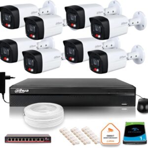 Zestaw monitoringu IP DAHUA 8 kamer IPC-HFW1439TL1-A-IL 4Mpx
