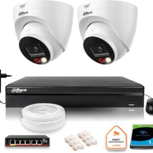Zestaw monitoringu IP DAHUA 2 kamery IPC-HDW1439V-A-IL 4Mpx