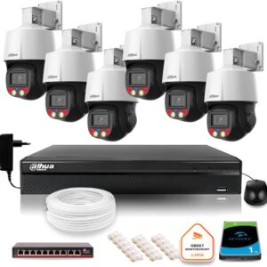 Zestaw monitoringu IP Dahua 6 kamer obrotowych 4MPx dysk