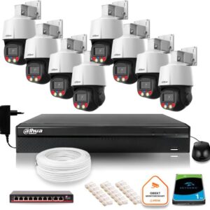 Zestaw monitoringu IP Dahua 8 kamer obrotowych 4MPx dysk
