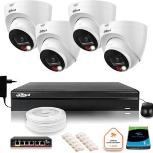 Zestaw monitoringu IP Dahua 4 Kamer IP 8mpx 4K dysk twardy