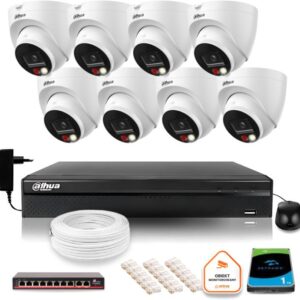 Zestaw monitoringu IP Dahua 8 Kamer IP 8mpx 4K dysk twardy