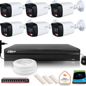 Zestaw monitoringu IP Dahua 6 Kamer IP 8mpx 4K dysk twardy 2TB