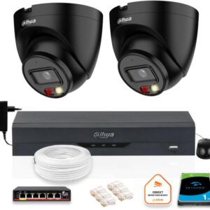 Zestaw monitoringu IP Dahua 2 Kamery IP 4mpx dysk twardy