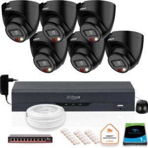 Zestaw monitoringu IP Dahua 6 Kamer IP 4mpx dysk twardy