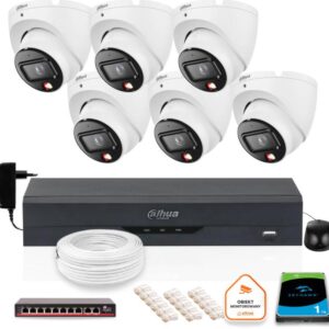 Zestaw monitoringu IP Dahua 6 Kamer zewnętrznych 6mpx dysk twardy