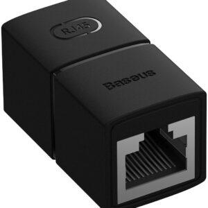 Złączka sieciowa łącznik kabli Ethernet RJ-45 Baseus AirJoy Series 2 szt. - czarna