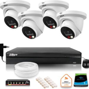 Zestaw monitoringu IP Dahua 8mpx 4K 4 kamery IPC-HDW2849TM-S-IL z dyskiem