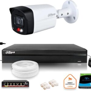 Zestaw monitoringu IP DAHUA kamera 4MPx 2K IPC-HFW1439TL1-A-IL z dyskiem