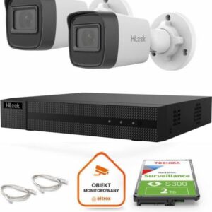 Zestaw do monitoringu Hilook 2 kamery IP IPCAM-B4-P 4MP 2.8mm