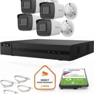 Zestaw do monitoringu Hilook 4 kamery IP IPCAM-B4-P 4MP 2.8mm