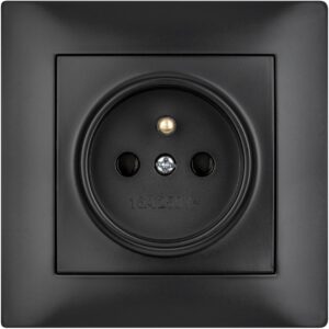 Gniazdo pojedyncze z uziemieniem VCX WESA LC 13 Czarny