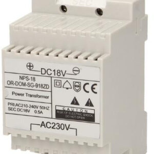 Zasilacz na szynę DIN 18V DC 0,5A ORNO OR-DOM-SG-918ZD do SG-918, SL-924