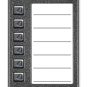 ACO CDN-6NP ST Podświetlany panel listy lokatorów z 6 przyciskami