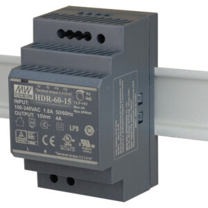 ZASILACZ IMPULSOWY NA SZYNĘ DIN MEAN WELL HDR-60-15 15V/60W/4A