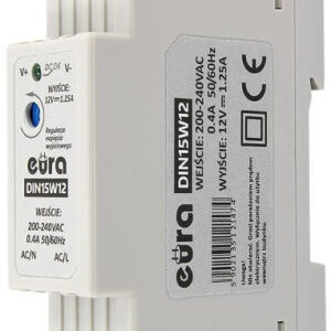 ZASILACZ DIN ''EURA'' DIN15W12 12V 1,25 A DC