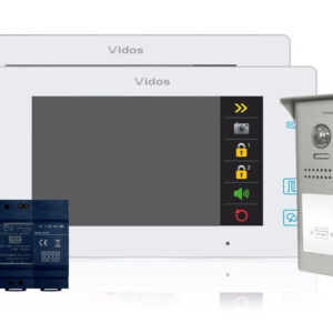 Wideodomofon 2-rodzinny VIDOS DUO 2 x M1021W-2 / S1102A