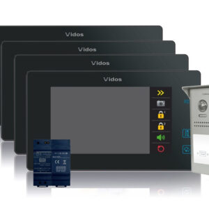 Wideodomofon 4-rodzinny VIDOS DUO 4 x M1021B / S1104A