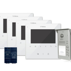 Wideodomofon 4-rodzinny VIDOS DUO 4 x M1022W / S1104A