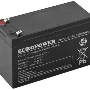 Akumulator AGM EUROPOWER serii EP 12V 7,2Ah (Żywotność 6-9 lat)