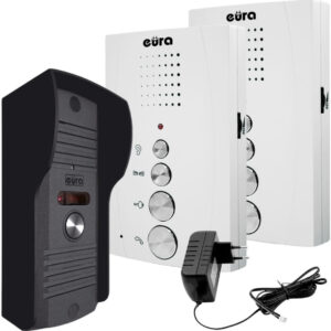 DOMOFON ''EURA'' ADP-51A3 ''DIFESA'' - 1-rodzinny, 2 unifony, interkom, biały