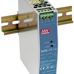 ZASILACZ IMPULSOWY NA SZYNĘ DIN MEAN WELL NDR-75-48 48V/75W/1.6A