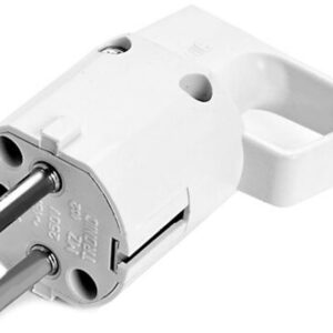 Wtyczka 325-01 z uchem, z uziemieniem "uni-schuko" 16A 250V IP20 BIAŁA VIPLAST 325-01