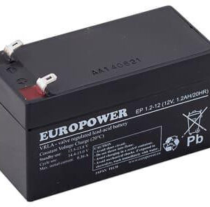 Akumulator AGM EUROPOWER serii EP 12V 1,2Ah (Żywotność 6-9 lat)