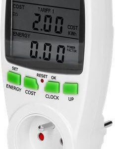 Watomierz VIRONE EM-1 dwutaryfowy, z wyświetlaczem LCD