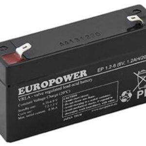 Akumulator AGM EUROPOWER serii EP 6V 1,2Ah (Żywotność 6-9 lat)