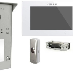 WIDEODOMOFON VIDOS DUO S1101A/M1021W-2 + PRZYCISK + ELEKTROZACZEP