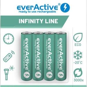 Akumulatorki AAA / R03 Ni-MH everActive 550mAh Infinity Line 3000 cykli (blister 4 szt.)
