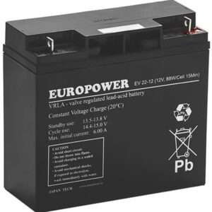 Akumulator AGM EUROPOWER serii EV 12V 20Ah/C10