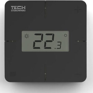 Bezprzewodowy regulator pokojowy mechaniczny czarny R-8X Tech Sterowniki