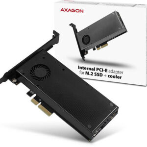 Adapter Axagon PCEM2-DC PCI-E x4 na M.2 NVMe z chłodzeniem