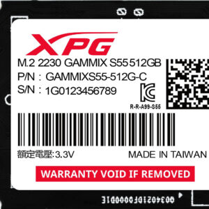 Dysk SSD Adata XPG GAMMIX S55 512GB M2230