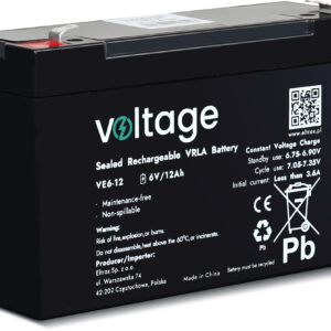 Akumulator AGM Voltage 6V 12Ah VE6-12 (Żywotność 6-9 lat)