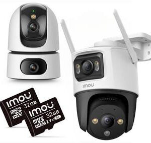 Zestaw 2 kamer IP IMOU Ranger Dual 10MP i Cruiser Dual 10MP z kartami pamięci 32GB