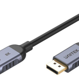 Kabel DisplayPort Unitek 1.4 8k 60hz, 4k 240hz, HDR, HDCP 2.3, DSC 1.2, 1m