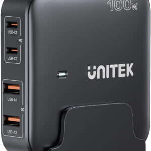 Unitek Ładowarka biurkowa GaN 100W 2xUSB-A 2xUSB-C