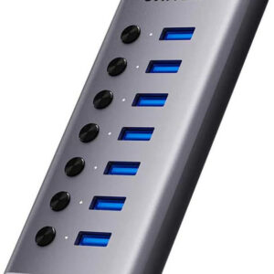 Unitek Hub USB A 3.0 7w1, 5Gbps z przełącznikami portów