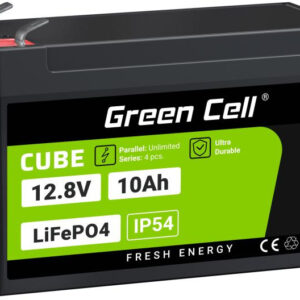 AKUMULATOR LITOWO-ŻELAZOWO-FOSFORANOWY LiFePO4 Green Cell Cube 12.8V 10Ah LFPGC12V10AH