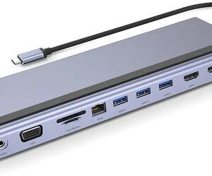Unitek Hub USB 11 w 1, USB-C, RJ45, MST, 100W PD